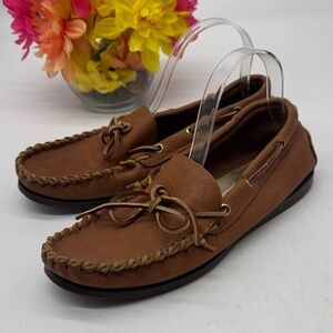 Sioux Mox Classic Brown Leather Moccasins Size 8 MOC9305
